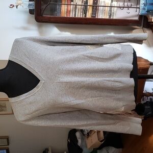 V Neck sweater with lace back